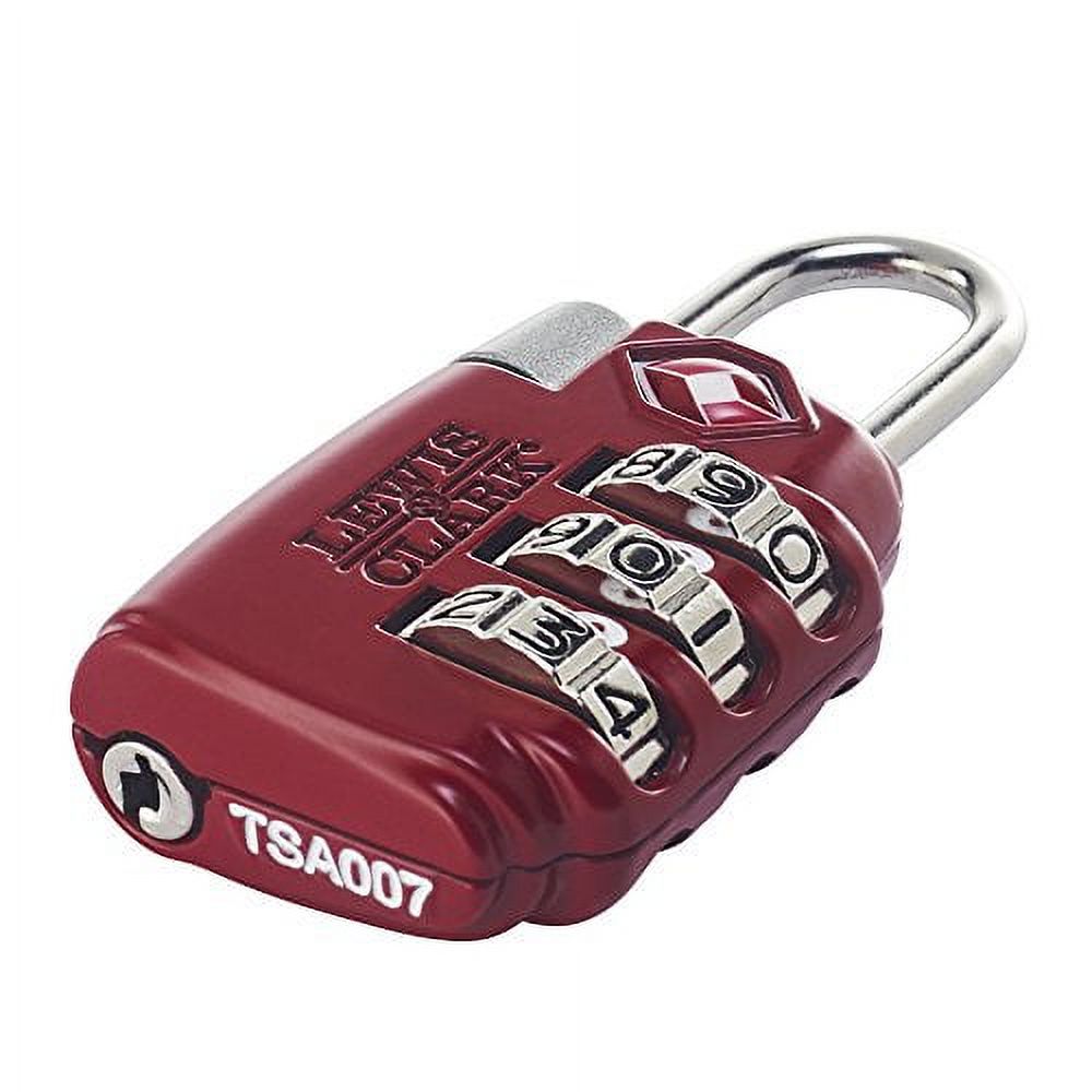 Travel Sentry Combination Lock, Red - image 2 of 6