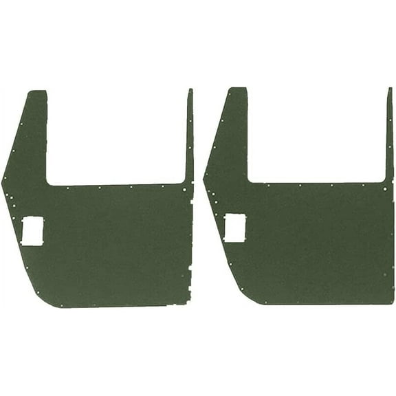 Federal Military Parts Hard X-Door Skins, Compatible with Humvee M998 HMMWV, Set of 2, Rear, GREEN