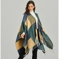 thumbnail image 3 of CoCopeaunt Women Retro Shawl Wraps Sweater Long Cardigan Poncho Open Front Coat Scarf Blanket, 3 of 7