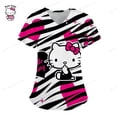 thumbnail image 5 of Camisetas de verano con cuello en V de Hello Kitty, camisetas de hospital para mujer 2023, uniforme de enfermera, ropa de mujer, camisetas con bolsillo, camisetas, 5 of 5