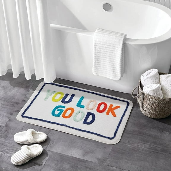 30*17inches Doormat You Look Good Design Indoor Decoration Floor Mat Rug Non-Slip Entrance Indoor Bathmat Kitchen Home Rugs Rubber