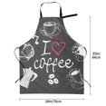 thumbnail image 5 of Lsque I Love Coffee Waterproof Apron Chef Aprons for Men Heavy Duty Chemical Work Apron Extra Long Grilling Aprons with Adjustable Bib Apron, 5 of 9
