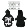 thumbnail image 4 of Disfraces de esqueleto para Halloween para perros, ropa, mono para mascotas para perros pequeños y medianos., 4 of 7