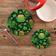 thumbnail image 2 of Coolnut St. Patrick's Day Clover and Beer Pot Holders Trivets Set 2Pcs, Potholders for Kitchens, Pure Cotton Thread Weave Trivets for Hot Dishes/Pot/Bowl/Teapot/Hot Pot Holders Home Decor Gifts, 2 of 7