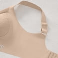 thumbnail image 6 of Ohufall Women's Wide Strap Bra Solid Color Seamless Wireless Bras Push Up Breathable Daily Bralette, 6 of 6