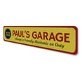 thumbnail image 4 of Open Garage Novelty Sign, Metal Wall Decor - 4x18 inches, 4 of 4