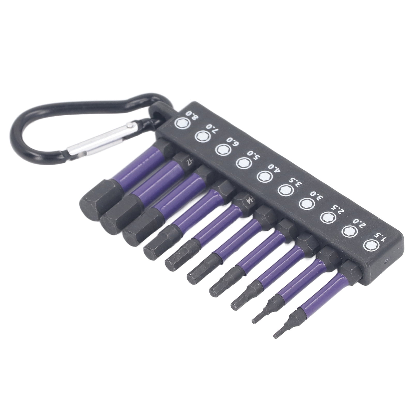 Screwdriver Bit Set, H1.5-H8 Strong Magnetic Rustproof Screw Driver Bit Portable 6.35mm Hex Shank 10Pcs  for Automobile Maintenance