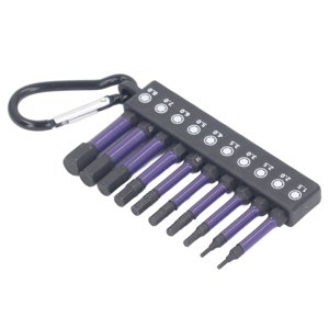 Screwdriver Bit Set, H1.5-H8 Strong Magnetic Rustproof Screw Driver Bit Portable 6.35mm Hex Shank 10Pcs  for Automobile Maintenance