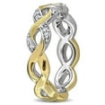thumbnail image 5 of Created Forever Women's 1/6ct TW Lab Grown Diamond Two-Tone Sterling Silver Infinity Eternity Ring, 5 of 10