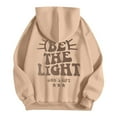 thumbnail image 5 of Christian Hoodies for Women 2025 Be The Light God's Gift Graphic Hoodie with Pockets Hooded Sweatshirt Women Pullover, 5 of 6