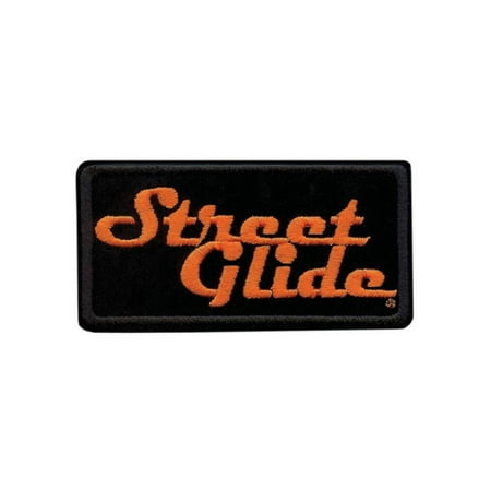 Embroidered Emblems - Harley-Davidson Embroidered Street Glide Emblem Patch, Small 4 x 2 in. EM647062, Harley Davidson