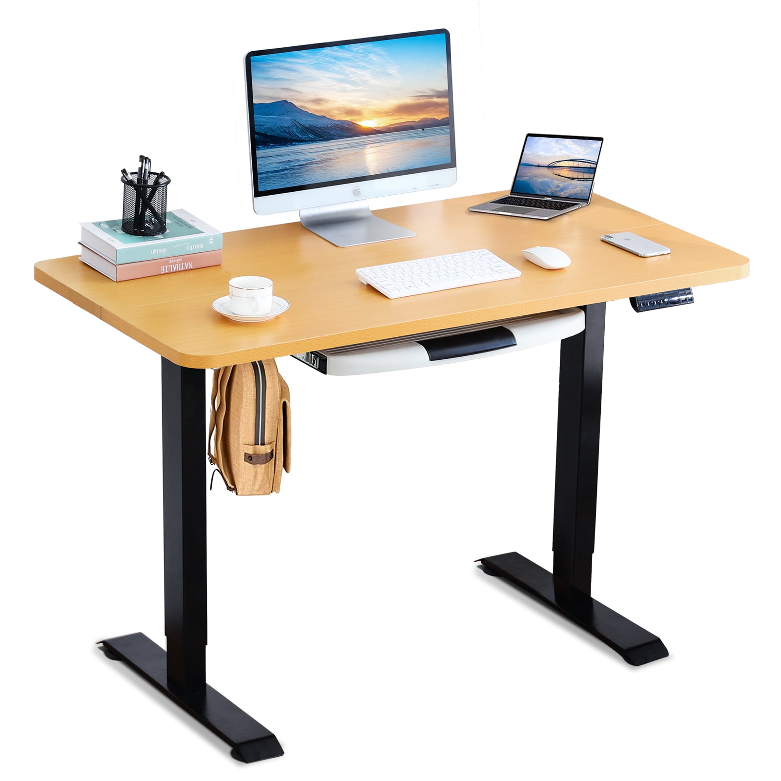 48'' Electric Height Adjustable Standing Desk Stand Workstation Computer PC Desk 