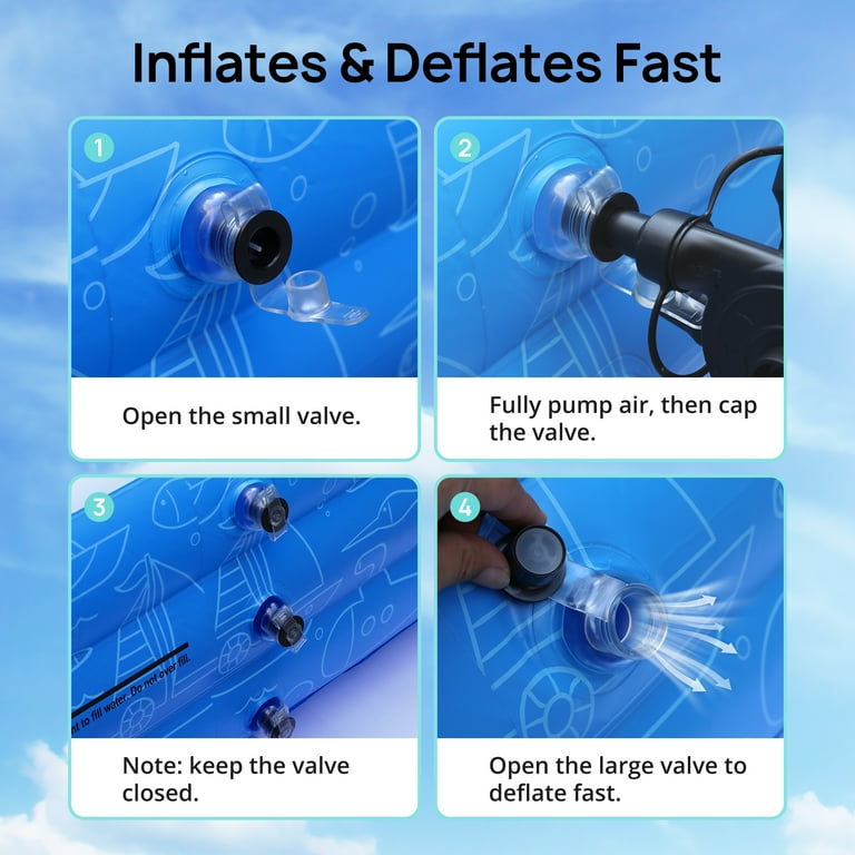 TaoTronics Inflatable Swimming Pools, 120'' x 72'' x 20