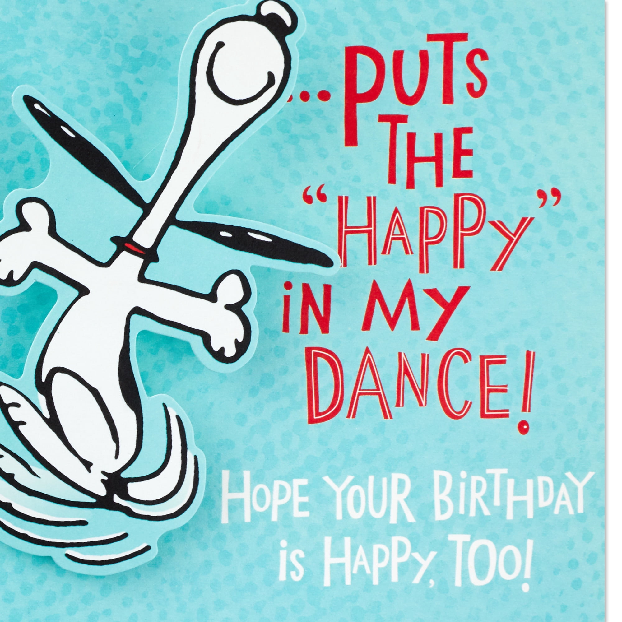 Hallmark Peanuts Pop-Up Birthday Card (Snoopy Put the Happy in My Dance)