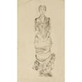 thumbnail image 2 of Marie Bracquemond 10x14 Black Ornate Wood Framed Double Matted Museum Art Print Titled: Standing Woman from the Front (1845-1916), 2 of 5
