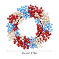 thumbnail image 3 of MTBLYS Independence Day Wreath 15.75 Inch Plastic Artificial Floral Decor Front Door Hanging Window Porch Home Holiday Use, 3 of 6