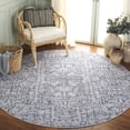 thumbnail image 2 of SAFAVIEH Hunter Sandford Abstract Polyester Area Rug, Ivory/Dark Grey/Sage, 6'7" x 6'7" Round, 2 of 10