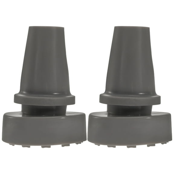 LULULION Trekking Pole Tips Crutch Pads Grey Silicone 2Pcs