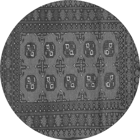 Ahgly Company Indoor Round Persian Gray Traditional Area Rugs, 6' Round