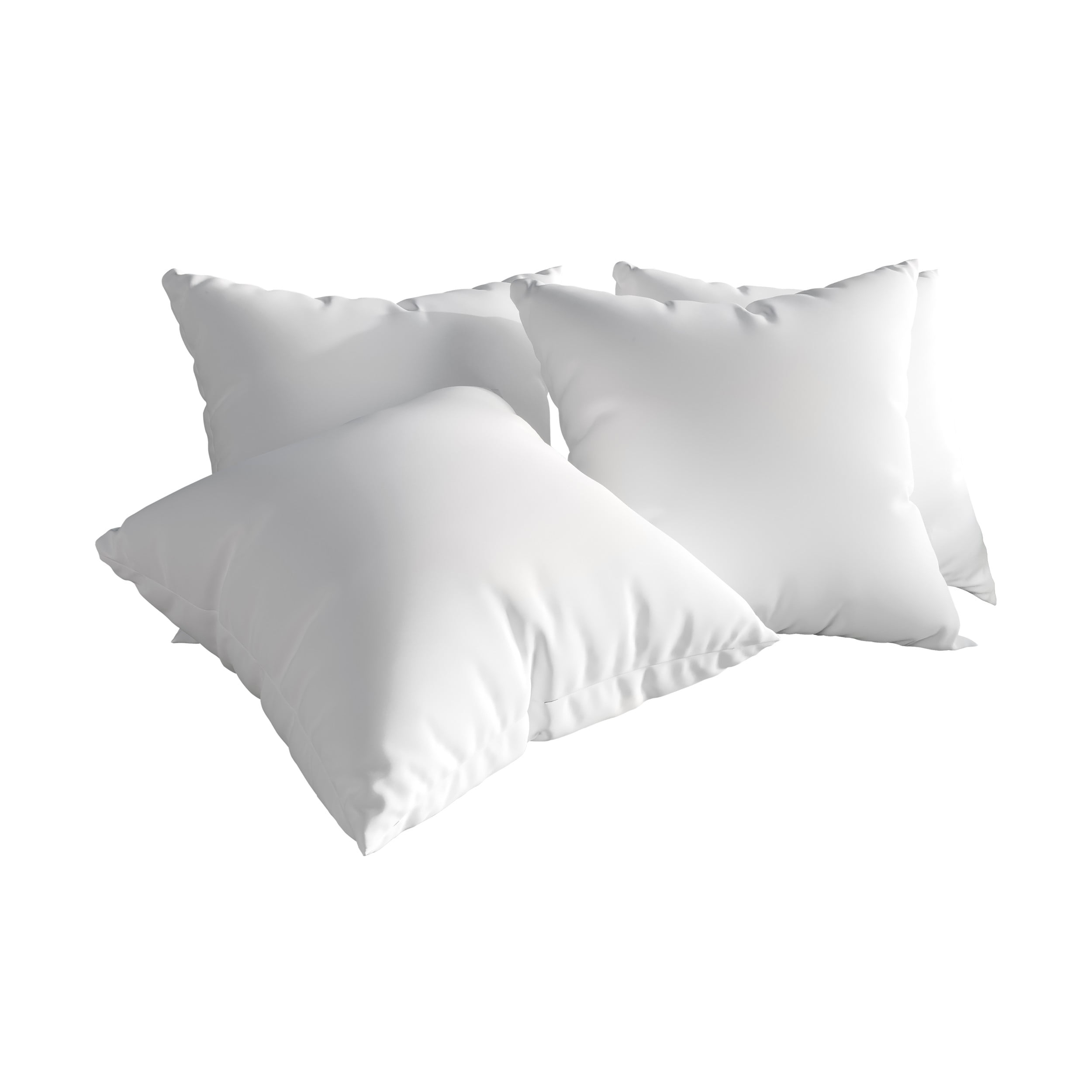 Home Design Calais Square Throw Pillow Inserts 20x20 Inch, Set of 4, Bedroom & Couch, Soft Decorative Pillow Insert, White