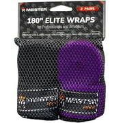 Meister ELITE 180" Premium Adult Hand Wraps for MMA & Boxing - 2 Pair Pack w/ Mesh Bag