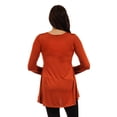 thumbnail image 3 of 24/7 Maternity Women's Long Sleeve Three Button Henley Tunic Top, 3 of 3