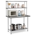thumbnail image 3 of Spaco 48 x 12 Inch Kitchen Stainless Steel Overshelf with Adjustable Lower Shelf, Stainless Steel Table for Restaurant, Home and Hotel, 3 of 8