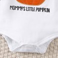 thumbnail image 5 of TOWED22 Baby Boy Halloween Outfit Newborn Pumpkin Romper+Pumpkin Pants+Hat Infant Boys First Halloween Outfit,White,0-3 M, 5 of 8