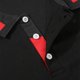 thumbnail image 3 of pstuiky Mangas cortas para hombre, Camisa de manga corta con solapa de rayas para hombre, camisa de contraste de color camisas casuales para hombre l, 3 of 5