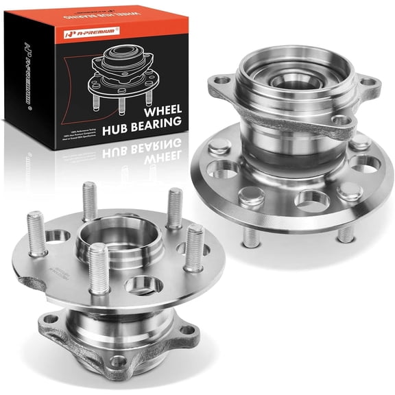 A-Premium 2 x Rear Wheel Bearing and Hub Assembly with 5-Lug Compatible with Toyota RAV4 2001 2002 2003 2004 2005 AWD Only