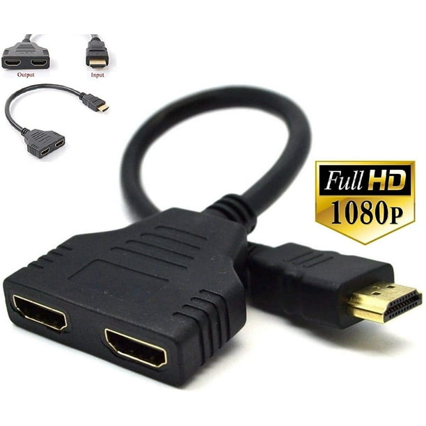 Multiprise HDMI 3 femelles / 1 mâle noir
