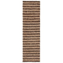 SAFAVIEH Natural Fiber Bentley Striped Runner Rug, Natural/Brown, 2'3" x 8'
