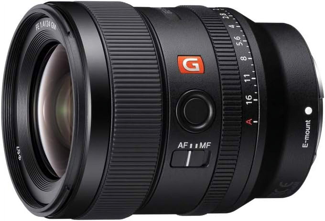 Sony Alpha E-Mount 24mm F1.4 GM Wide Angle Lens, Compact