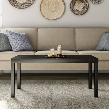 DHP Parsons Coffee Table for Living Rooms, Black Oak