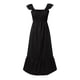 thumbnail image 4 of Vestido largo de verano con cuello en V, mangas casquillo y fruncido para mujer - Color liso, cintura alta y corte A fluido, ideal para fiestas en la playa y vacaciones, 4 of 8