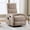 Khaki(Chenille), variant on Leumius Swivel Recliner Chair,360° Glider Rocking Chair with Massage and Heating,PU Leather Small Manual Recliner for Nursery Home Theater,Black PU