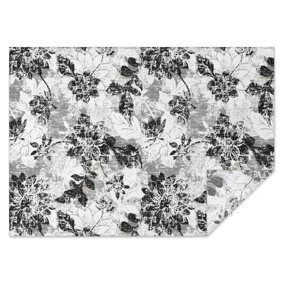 Pioneer Flower Floral Print Pattern Rectangle Tablecloth 60"x84",Waterproof Polyester Rectangle Table Cloth, Wipeable Spillproof Polyester Tablecloth for Dining, Camping, Indoor and Outdoor