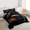thumbnail image 3 of Homewish Basketball Print Boy Bedding Comforter Set 2pcs,Ball Game Twin Comforter Sets Microfiber,Sport Gamer Breathable Bedding Set,Breathable Home Decor,Reversible, 3 of 8