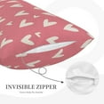 thumbnail image 4 of Pink Valentines Pillow Covers 12 X 20 Inch Set of 2, Valentine'' Day Love Heart Holiday Decorative Throw Pillows Valentine Cushion Cases for Couch Home Sofa Living Room Outdoor, 4 of 6