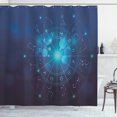 thumbnail image 1 of Ambesonne Astrology Shower Curtain, Zodiac Signs in Space, 69"Wx70"L, Turquoise Blue and White, 1 of 3