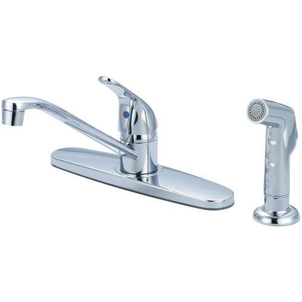 Olympia K-4162-BN ELITE Series Single Handle Kitchen Faucet w/Side Spray PVD: Brushed Nickel