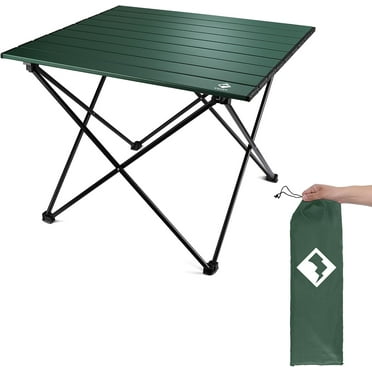 Portable Camping Side Table, Ultralight Aluminum Folding Beach Table with Carry Bag for Outdoor Cooking, Picnic, Camp, Boat, Travel