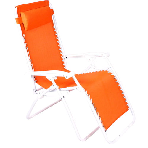 Jordan Manufacturing Zero Gravity Chair in Orange - Walmart.com ...