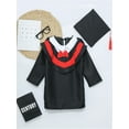 thumbnail image 4 of Venjoe Costume de Bachelor pour Petites Filles et Garçons, Robe de Graduation avec Pompon Rouge 120, 4 of 6