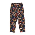 thumbnail image 4 of Xecao Orchids Flowers Women's Straight Lounge Pajama Pants: The Epitome of Relaxed Sleepwear, 4 of 9