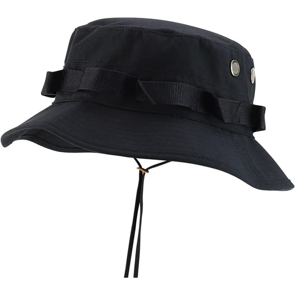 CoCoMangos Armycrew Ripstop Tear Resistant Cotton Jungle Boonie Cap with Chin Strap