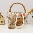 thumbnail image 6 of Handmade Holiday Farmhouse Wood DIY Crafts Wooden Beaded Garland Prayer Beads Wall Hanging Home Decor 5, 6 of 8