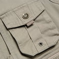 thumbnail image 6 of IROINNID Men's V-Neck Sleeveless Solid Color Loose Outdoor Vest Jacket Lightweight Cargo Vest With Pockets, 6 of 9