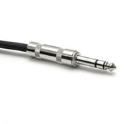 Seismic Audio SATRX-2 1/4 Heavy Duty Balance TRS Male to Male Electric Patch (Connector Computer Power Amplifier) Cord, Essential Interconnect, 2 Foot, 2 Pack, Music Audio Instrument Cables, Black