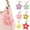 Blue, variant on Knitted Keychain Handmade Crochet Flower Keychain Pink Bohemian Bag Charm Car Keys Backpack Accessories